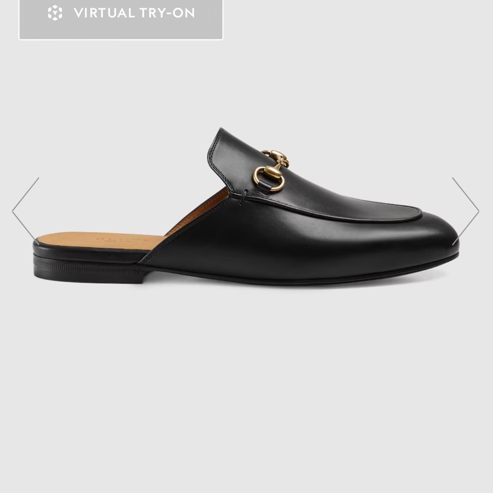 Gucci Princetown Horsebit Black Leather Flats Loafers Mules size 37 EUC - Picture 17 of 17